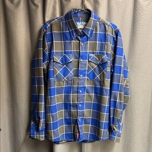 DIXXON Blue and Gray Checkered Men's Shirt
